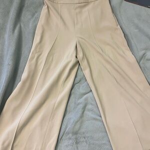 Zara beige wide legged trouser
